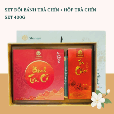 SÉT MIX TRÀ CHÍN BÁNH + RỜI ( BÁNH TRÀ CHÍN 2022 YÊN BÁI 1 TÔM 3 LÁ ,300G + HỘP TRÀ CHÍN)